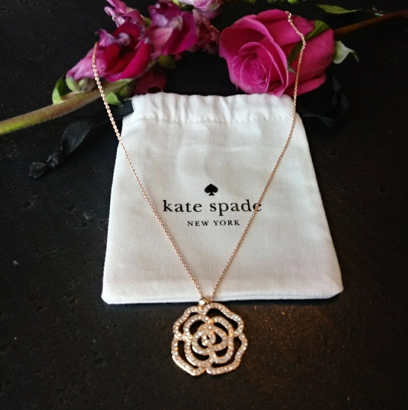 Kate Spade NWOT Rose Gold "Rose Garden" Necklace - Picture 2 of 8